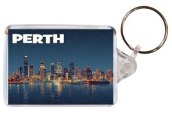 Perth - Australia - Artistic Double Sided Large Keyring 26A1