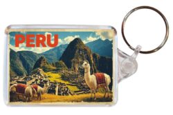 Peru - Artistic Double Sided Large Keyring 26P1