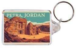 Petra - Jordan - Artistic Double Sided Large Keyring 26J1
