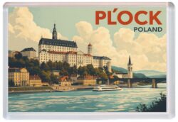 Plock - Poland - Artistic Jumbo Fridge Magnet 26P1