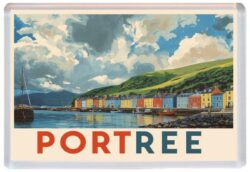 Portree - Isle of Skye - Scotland - Artistic Jumbo Fridge Magnet 26S1