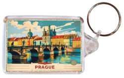 Prague - Czech Republic - Artistic Double Sided Large Keyring 26CR1