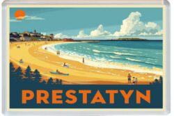Prestatyn - Wales - Artistic Jumbo Fridge Magnet 26W1