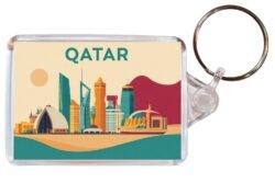 Qatar - Artistic Double Sided Large Keyring 26Q1
