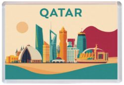 Qatar - Artistic Jumbo Fridge Magnet 26Q1