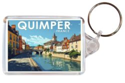 Quimper - France - Artistic Double Sided Large Keyring 26F1