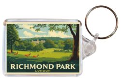 Richmond Park - London - Artistic Double Sided Large Keyring 26E1