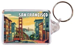 San Francisco - USA - Artistic Double Sided Large Keyring 26US1