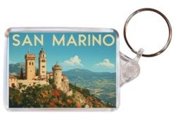San Marino - Artistic Double Sided Large Keyring 26S1