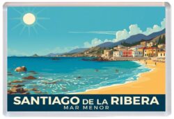 Santiago de la Ribera - Spain - Artistic Jumbo Fridge Magnet 26S1