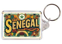 Senegal - Artistic Double Sided Large Keyring 26S1