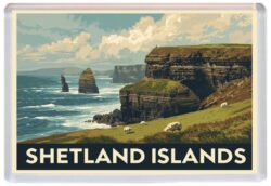 Shetland Islands - Scotland - Artistic Jumbo Fridge Magnet 26S1