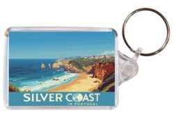Silver Coast - Portugal - Artistic Double Sided Large Keyring 26P1