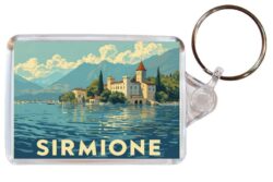 Sirmione - Italy - Artistic Double Sided Large Keyring 26I1