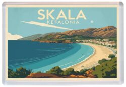 Skala - Kefalonia - Artistic Jumbo Fridge Magnet 26S1