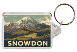 Snowdon - Wales - Artistic Double Sided Large Keyring 26W1