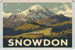 Snowdon - Wales - Artistic Jumbo Fridge Magnet 26W1