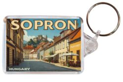Sopron - Hungary - Artistic Double Sided Large Keyring 26H1