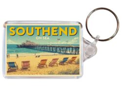 Southend-on-Sea - Essex - Artistic Double Sided Large Keyring 26E1