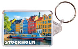 Stockholm - Sweden - Artistic Double Sided Large Keyring 26S1