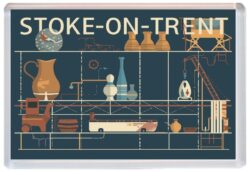 Stoke-on-Trent - Staffordshire - Artistic Jumbo Fridge Magnet 26E1