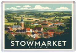 Stowmarket - Suffolk - Artistic Jumbo Fridge Magnet 26E1