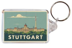 Stuttgart - Germany - Artistic Double Sided Large Keyring 26F1