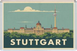 Stuttgart - Germany - Artistic Jumbo Fridge Magnet 26G1