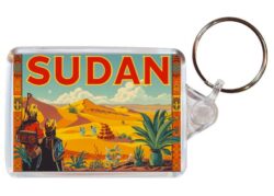 Sudan - Artistic Double Sided Large Keyring 26S1