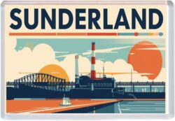 Sunderland - Tyne & Wear - Artistic Jumbo Fridge Magnet 26E1