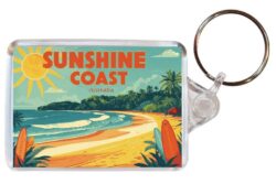 Sunshine Coast - Australia - Artistic Double Sided Large Keyring 26A1