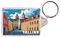 Tallinn - Estonia - Artistic Double Sided Large Keyring 26E1