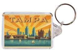 Tampa - USA - Artistic Double Sided Large Keyring 26US1