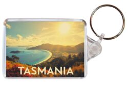 Tasmania - Australia - Artistic Double Sided Large Keyring 26A1