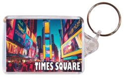 Times Square - USA - Artistic Double Sided Large Keyring 26US1