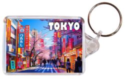 Tokyo - Japan - Artistic Double Sided Large Keyring 26J1