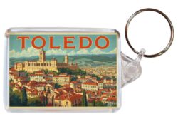 Toledo - Spain - Artistic Double Sided Large Keyring 26S1