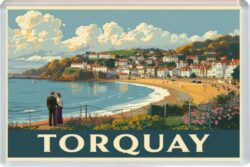 Torquay - Devon - Artistic Jumbo Fridge Magnet 26E1