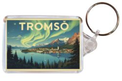 Tromso - Norway - Artistic Double Sided Large Keyring 26N1