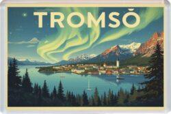 Tromso - Norway - Artistic Jumbo Fridge Magnet 26N1