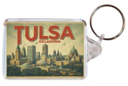 Tulsa - USA - Artistic Double Sided Large Keyring 26US1