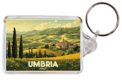 Umbria - Italy - Artistic Double Sided Large Keyring 26I1