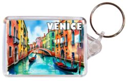 Venice - Italy - Artistic Double Sided Large Keyring 26I1