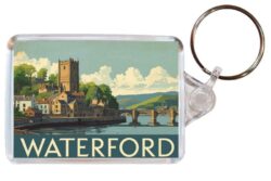 Waterford - Ireland - Artistic Double Sided Large Keyring 26I1