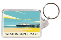 Weston-super-Mare - Artistic Double Sided Large Keyring 26E1