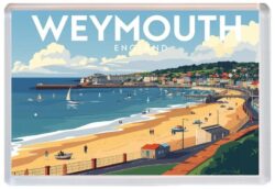 Weymouth - Dorset - Artistic Jumbo Fridge Magnet 26E1