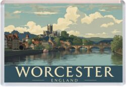 Worcester - Worcestershire - Artistic Jumbo Fridge Magnet 26E1
