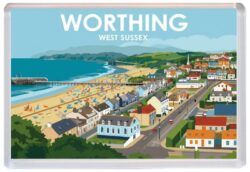 Worthing - West Sussex - Artistic Jumbo Fridge Magnet 26E1
