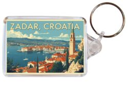 Zadar - Croatia - Artistic Double Sided Large Keyring 26C1