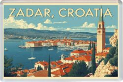 Zadar - Croatia - Artistic Jumbo Fridge Magnet 26C1